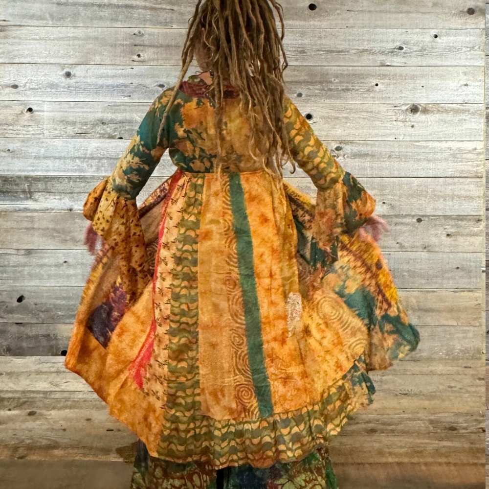 183 Jayli Jaypuri Patchwork Long Duster - Retail … - image 1